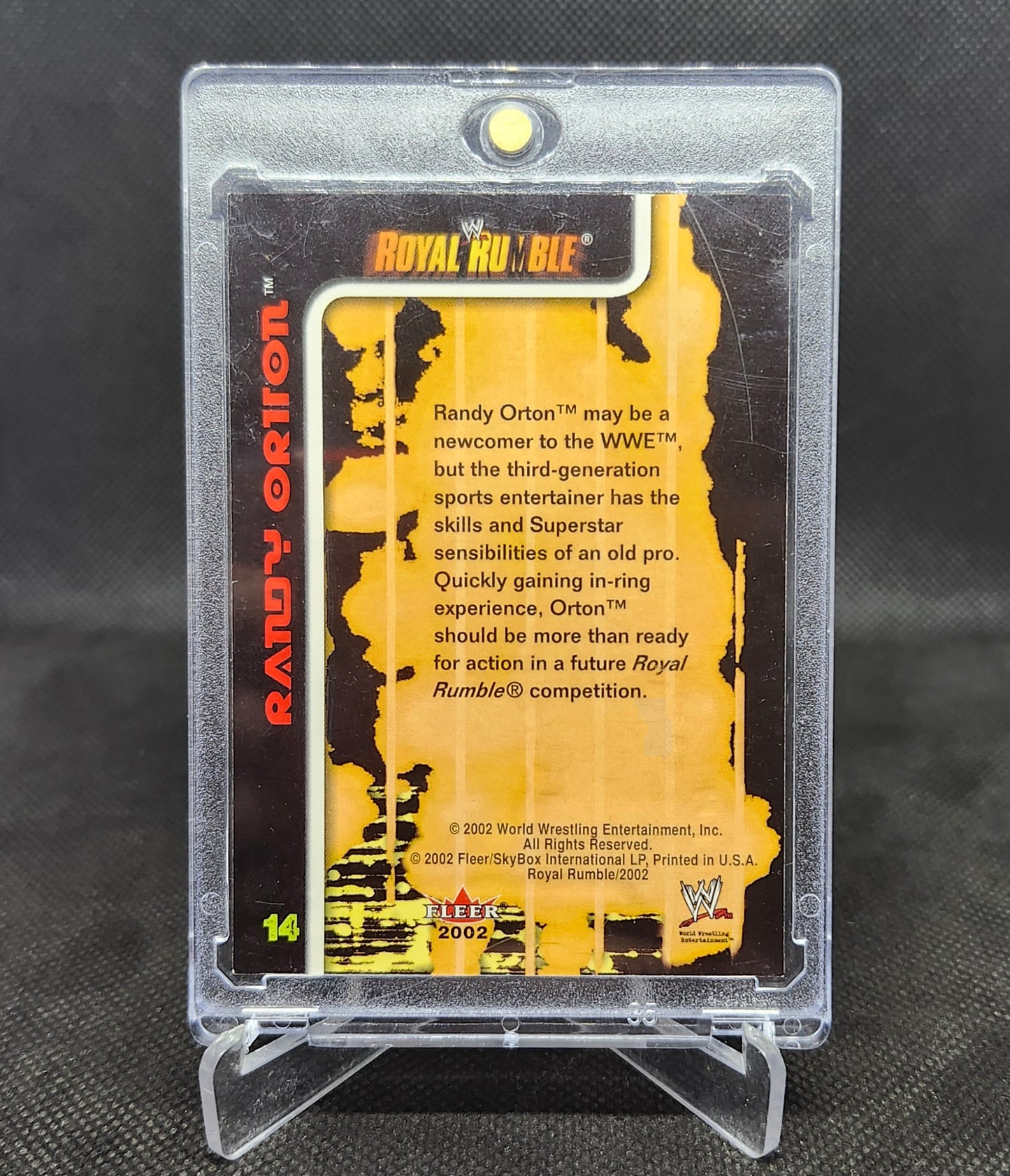 RANDY ORTON WWE FLEER ROYAL RUMBLE #14 ROOKIE CARD RC