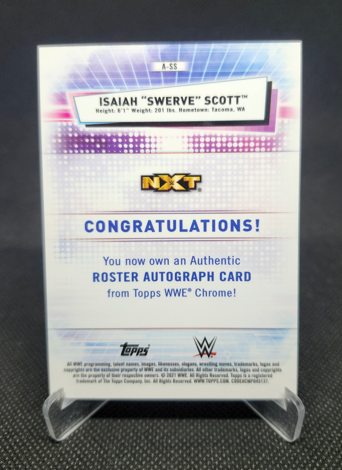 2021 Topps Chrome Isaiah "Swerve" Scott Auto Green Refractor 77/99