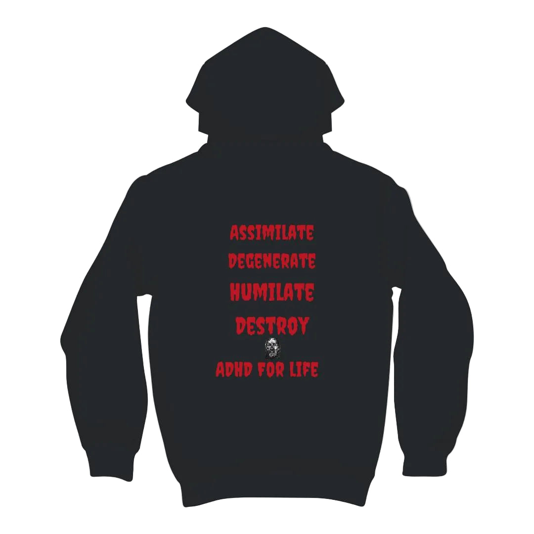 Rush Rancid Men's Heavy Blend Hoodie (ADHD For Life Dual-Sided Print)