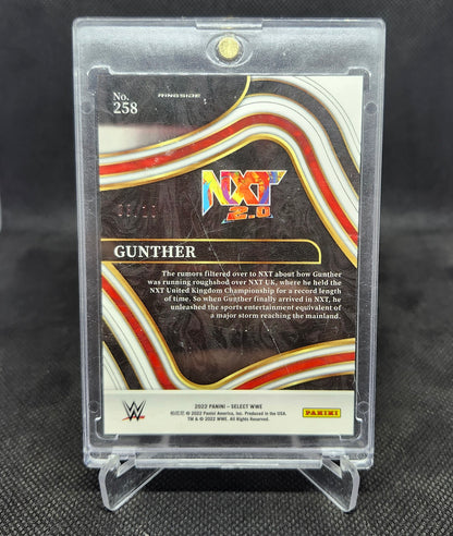 Gunther 2022 WWE Panini Select Prizm Ringside Gold 8/10 SP