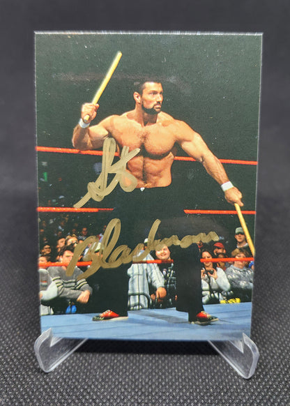 1998 Comic Images DuoCards WWF SuperStarz Steve Blackman Autograph